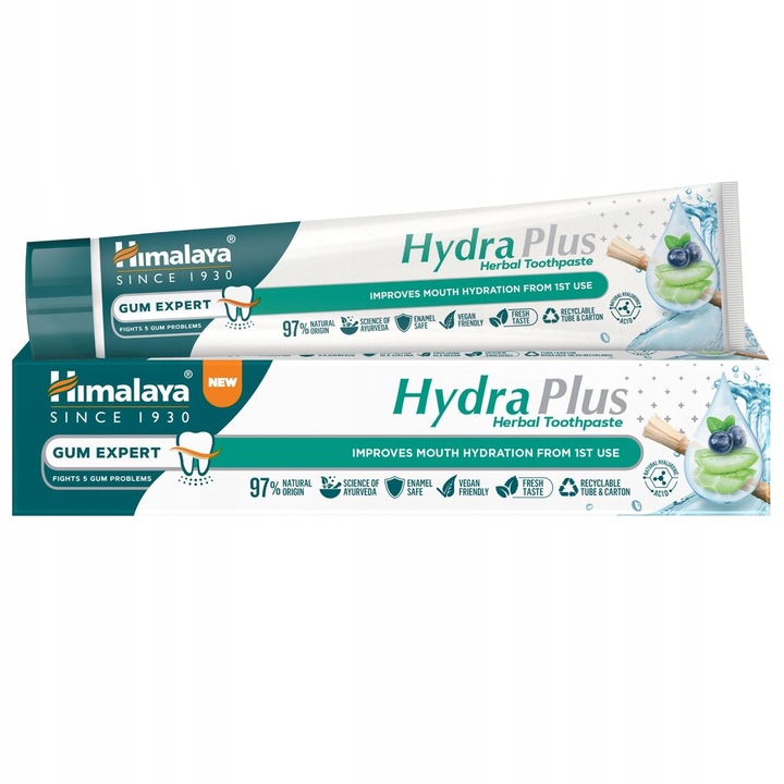 Pasta De Dinti, Himalaya, Fara Fluor, Cu Acid Hialuronic, 97% Ingrediente De Origine Naturala, Pentru Adulti Si Copii Peste 7 Ani, Curatare Delicata Si Hidratare, 75 ml