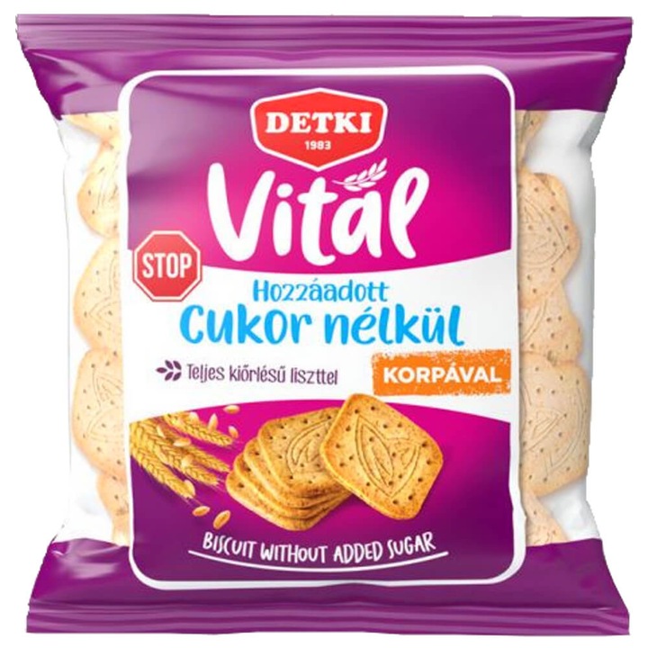 Detki Vitál, háztartási keksz cukor stop, 180g