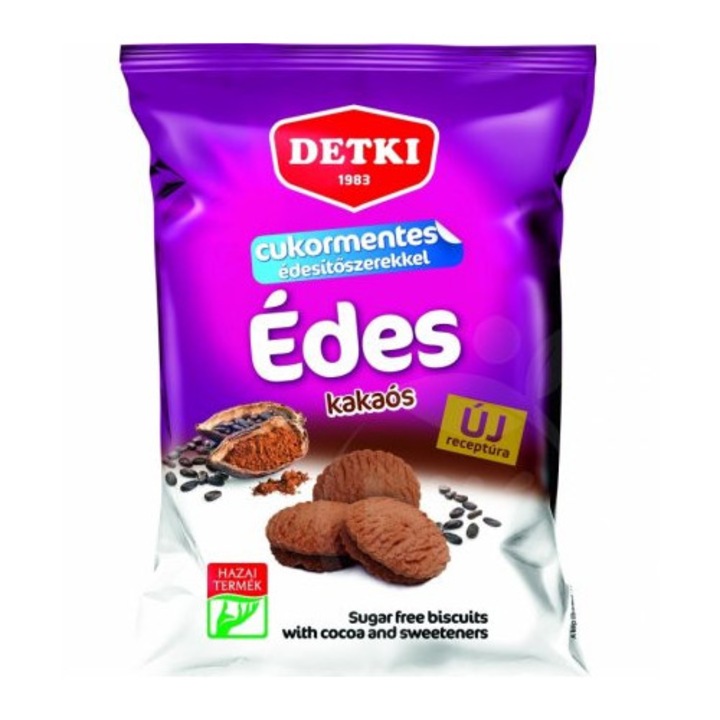 Detki Vitál, omlós keksz-kakaós, hozzáadott cukor nélkül, 180g