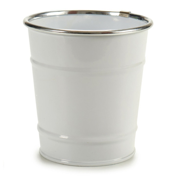 Fehér Fém Kaspó (10 x 10 x 10 cm)