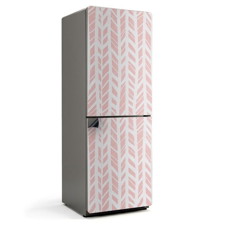 Folie magnetica pentru frigider, Wallfluent, Urme de anvelope cu dungi delicate, Roz, 70x190 cm, 010220280070000057205