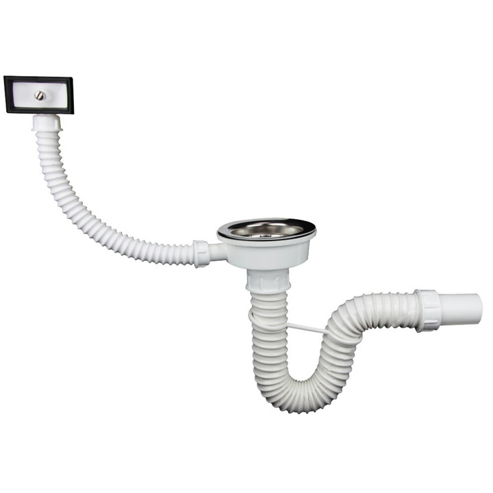 Sifon Flexibil cu Ventil si Preaplin Texo 40/50 mm 90 mm