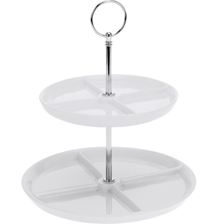 Platou din portelan cu 2 niveluri, 26 cm