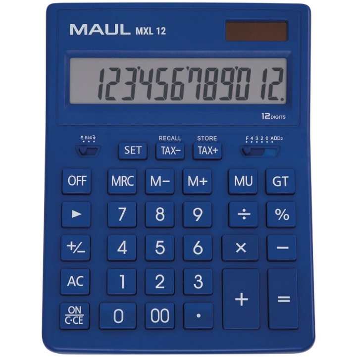 Calculator de birou MAUL MXL12, 12 digits - albastru deschis