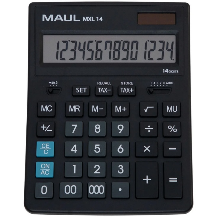 Calculator de birou MAUL MXL14, 14 digits - negru