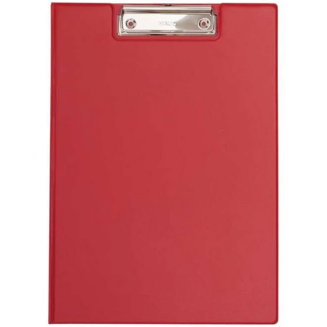 Clipboard dublu A4, plastifiat PP, MAUL Poly - rosu