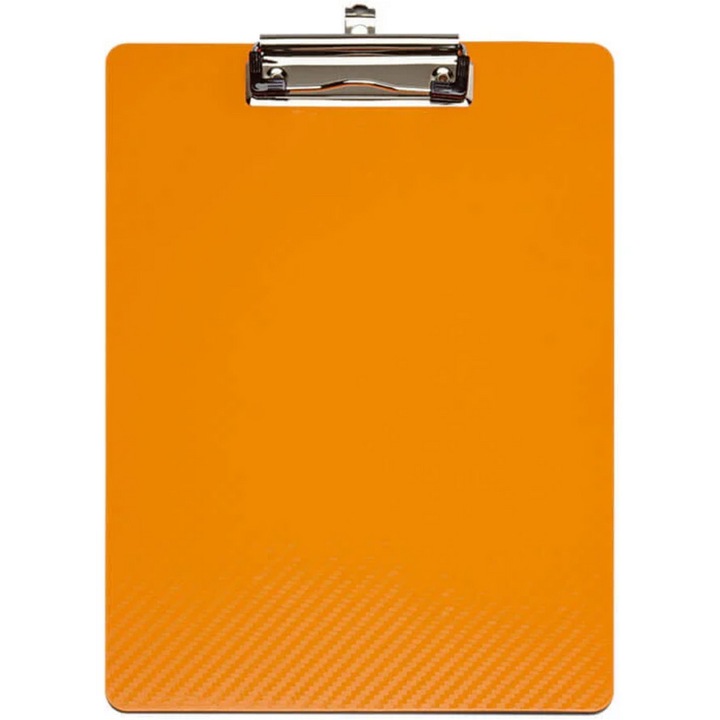 Clipboard simplu A4, plastifiat PP, MAUL Flexx - portocaliu