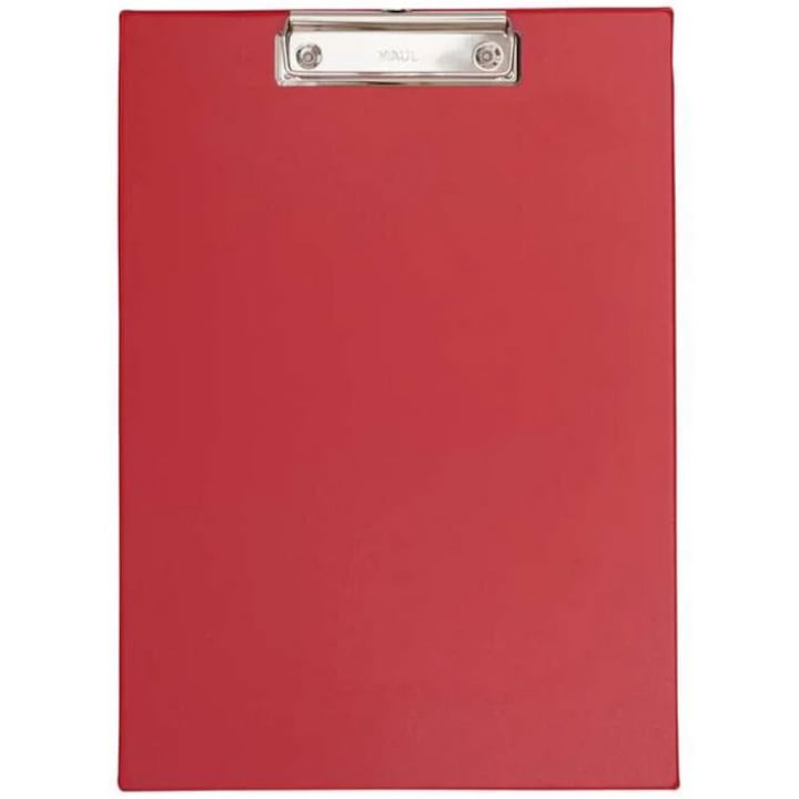 Clipboard simplu A4, plastifiat PP, MAUL Poly - rosu