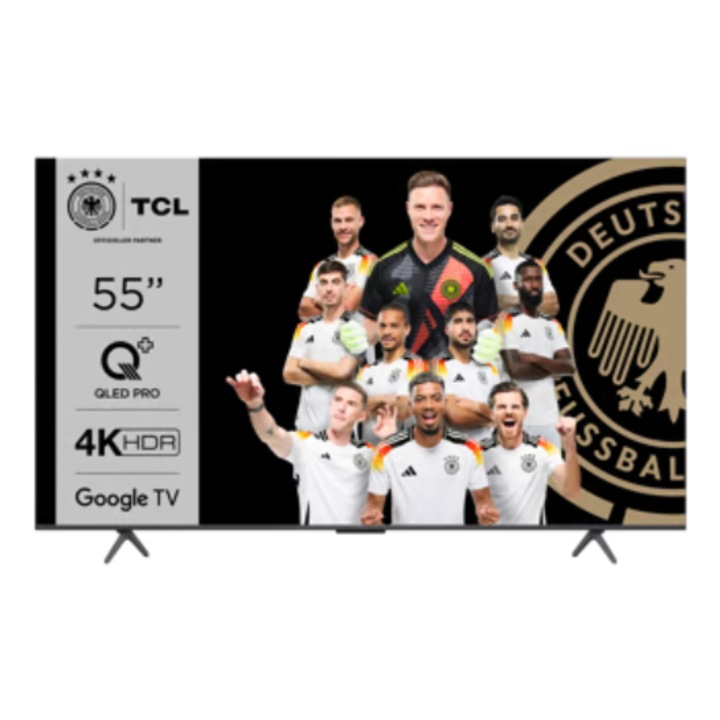 Televizor TCL QLED 55QLED780, 139 cm, 4K UHD, HDR, Smart TV, control vocal