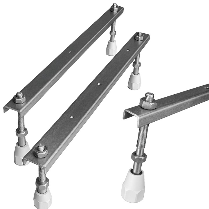 Suporturi Pentru Cada, Granitan, 4 Picioare Reglabile, Constructie Stabila Si Durabila, Asamblare Usoara Si Rapida, Picioare Anti-Alunecare, Inox, Argintiu