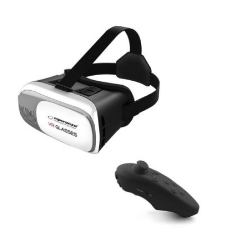 remaining color sunset Set Ochelari VR 3D realitate virtuala cu Telecomanda /controler bluetooth,  pentru orice telefon smartphone cu dimensiunea ecranului intre 3.5” si 6” -  eMAG.ro