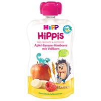 Piure de fructe Hipp, mar, banana, zmeura si cereale, 100g, de la 1 an