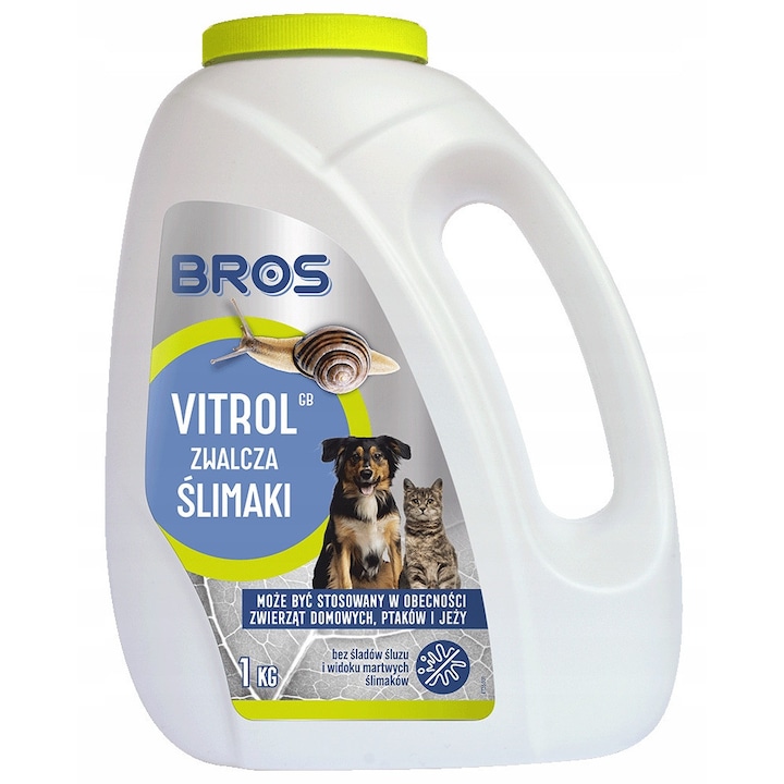 BROS - Vitrol GB, granule 1kg, pentru combaterea melcilor, sigur pentru animale, utilizare in gradina