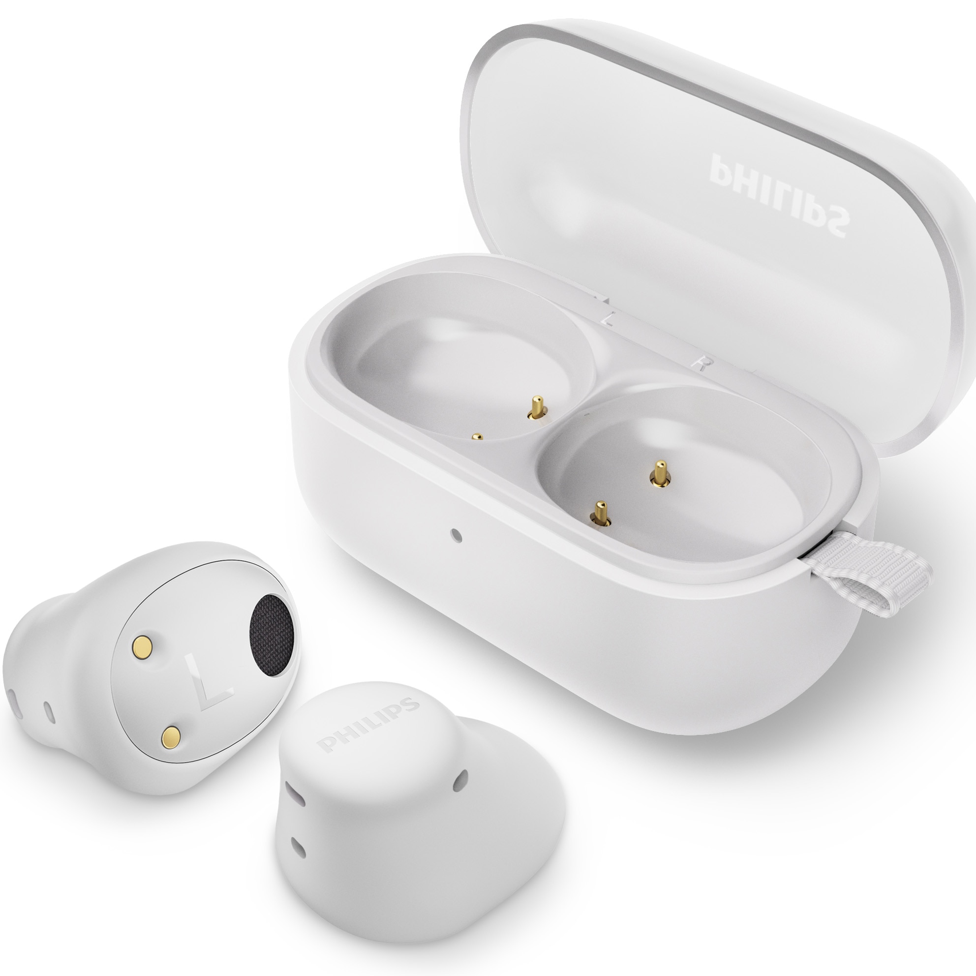 Casti In-Ear PHILIPS TAT2149WT/00, True Wireless, Bluetooth, Microfon, Multipoint, IPX4, Alb