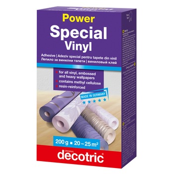 Adeziv special pentru tapete din vinil 0.200 KG, suprafata acoperita 20-25mp Adeziv special pentru tapete din vinil 0.200 KG, suprafata acoperita 20-25mp