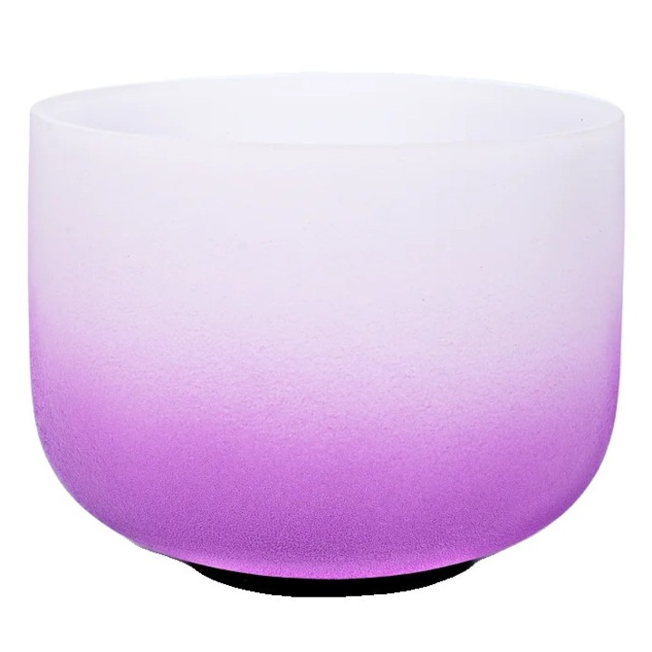 Kristály hangtál, 432 Hz frekvencia, B hang, 8 hüvelyk, többszínű