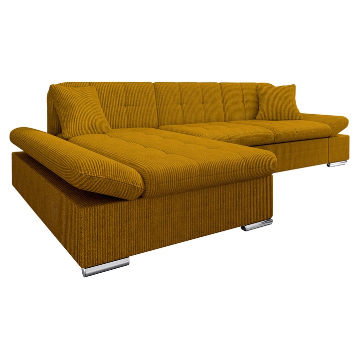 Coltar rabatabil Laviva Reiat Stanga, MIRJAN 24, galben, 161x278x76 cm