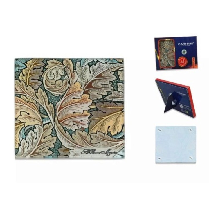 Suport pahar din sticla 10, 5x10, 5cm, William Morris