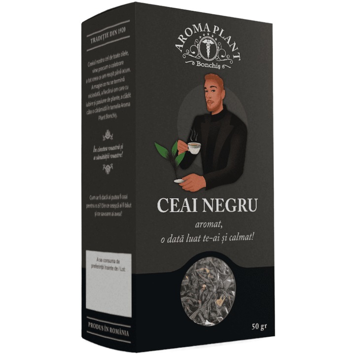Ceai Negru (Camellia sinensis), 100% natural, fara aditivi sau pesticide, Bonchis, 50g, Aroma Plant