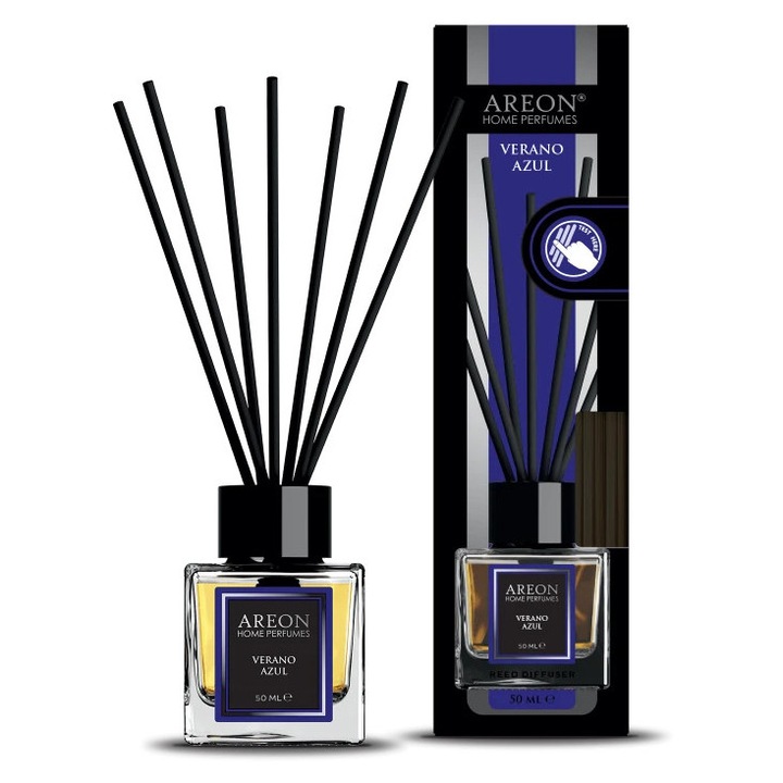 Odorizant camera cu betisoare Areon, Lux, Verano Azul, 50 ML