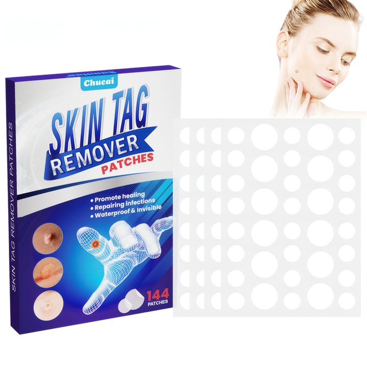 Set 144 plasturi hidrocoloidali pentru imperfectiuni, Chucai, transparent, doua dimensiuni