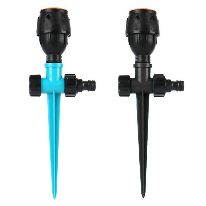 2 darab kerti szórófej készlet, 360 fokban forgatható, állítható öntözőrendszer, kék/fekete
