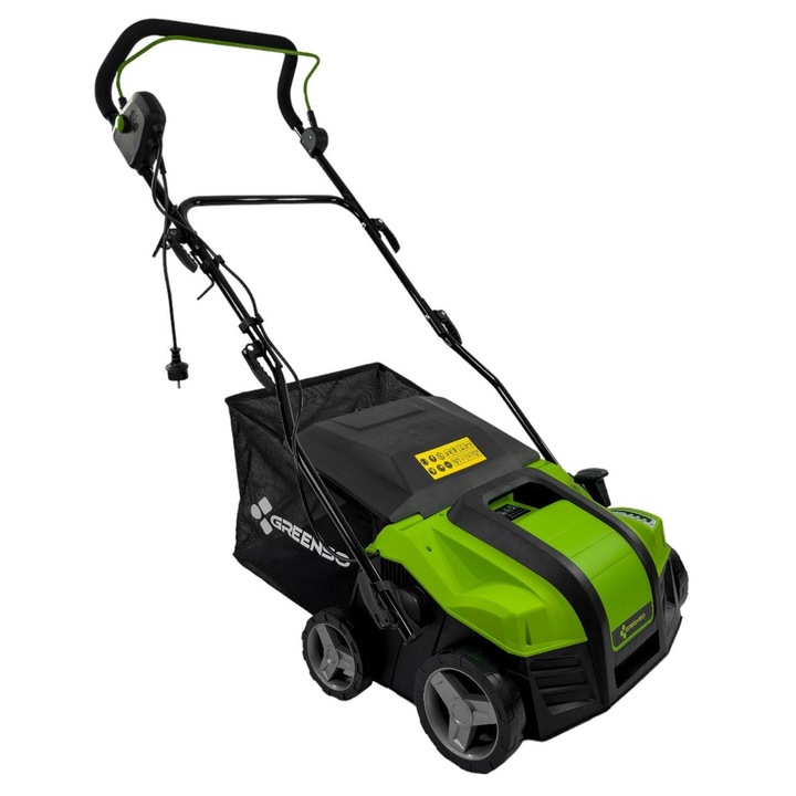 Електрически скарификатор GREENSO, 2000W, 40см, Обем на коша 55л, 13.4кг