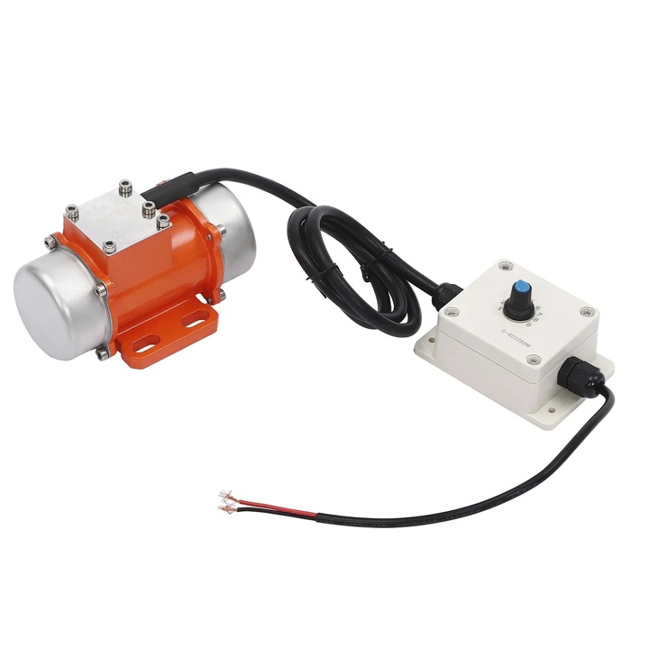Vibrációs motor, 60 W, szénkefe nélküli, 4000 RPM, IP65, ezüst