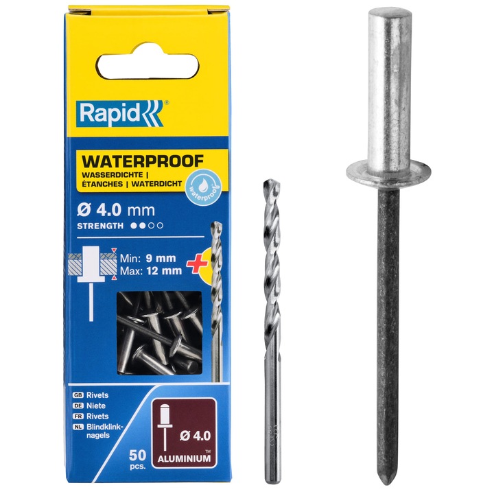 Capsator Rapid, 20 foaie, metalic, negru