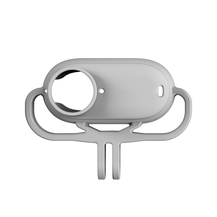 Стойка за екшън камера, Insta360 GO3, ударопоглъщащ силиконов калъф, водоустойчив и износоустойчив, сив