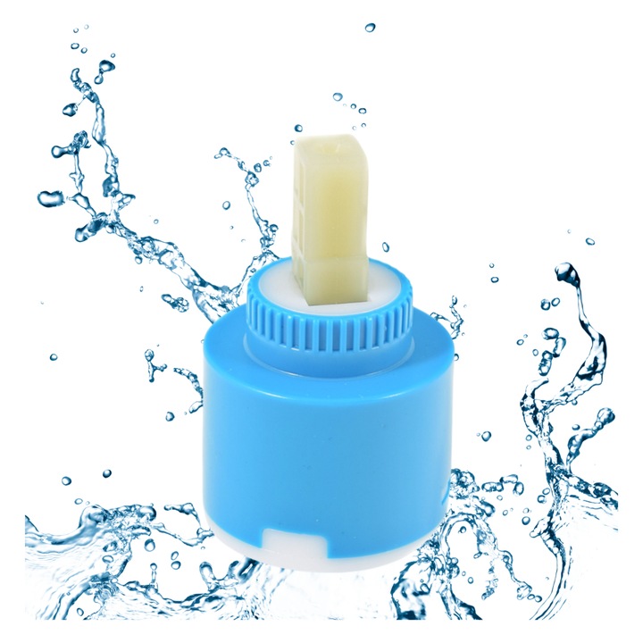 Cap Ceramic Pentru Baterie, Granitan, Reglare Lina Si Precisa A Apei, Diametru 40 mm, Universal Fit, Usor Si Rapid De Montat, Rezistent La Uzura, Albastru