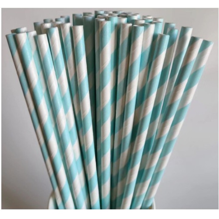 Set 25 paie din hartie Toolsy, albastru, 20x0.6cm