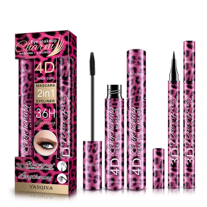 Set Rimel Eyeliner Machiaj Leopard