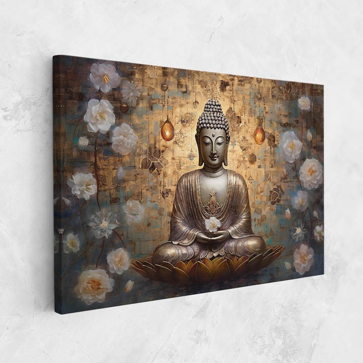 Картина на платно, ARTHUB, 70x100 cm | Спалня и Дневна, Модерни, Буда, Buddha Meditation Art