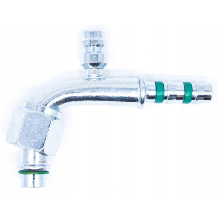 Racord unghiular din otel galvanizat cu valva KOKZ13 N27, garnituri de cauciuc, 13mm, 7/8" - 14 - UNF - 2B