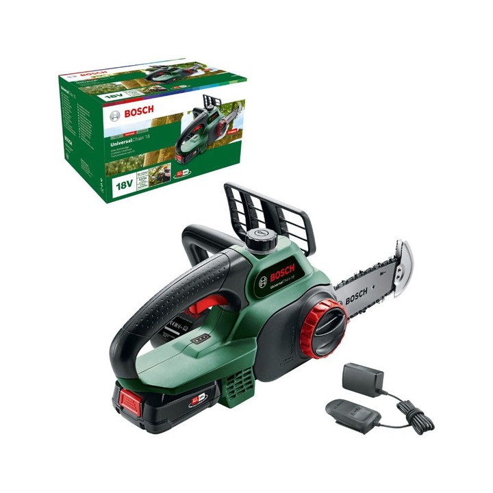 Fierastrau cu lant, Bosch, 18 V, 1x2.5 Ah, 20 cm