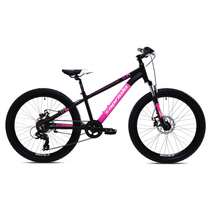 Capriolo LC KID 240 24" детски велосипед Черно-розов
