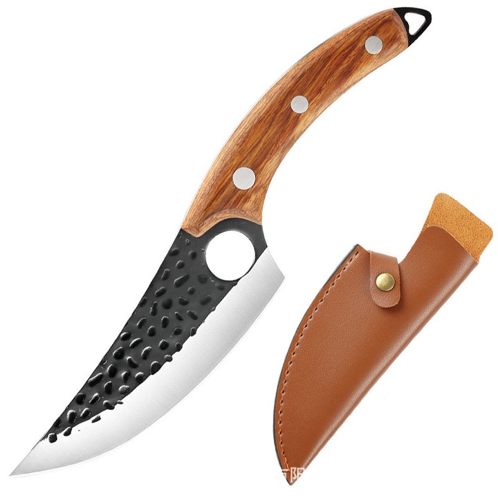 1 set de cutite de bucatarie, cutit de macelar, cutit japonez forjat manual, Full Tang, antiaderent, dezosare, filetare, cutit universal, cutit de taiere a fructelor