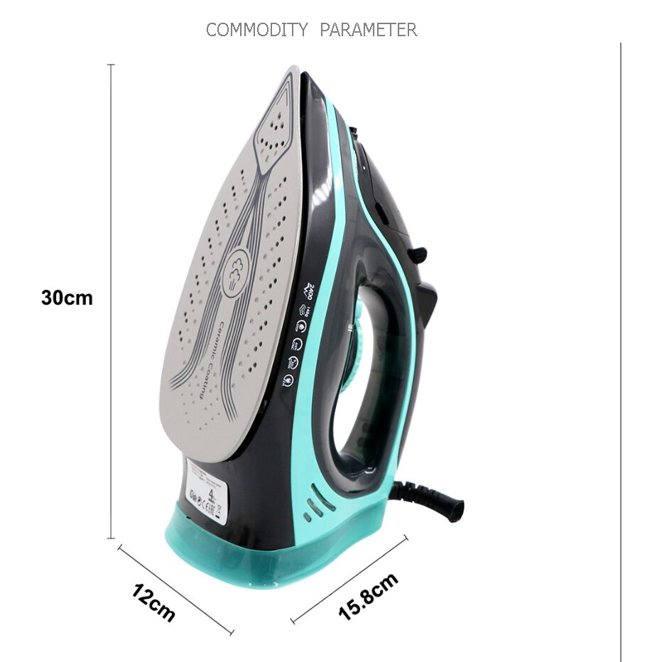 Fier de calcat cu aburi, 2600W, 4 setari temperatura, functie de spray, fier cu abur, albastru/negru