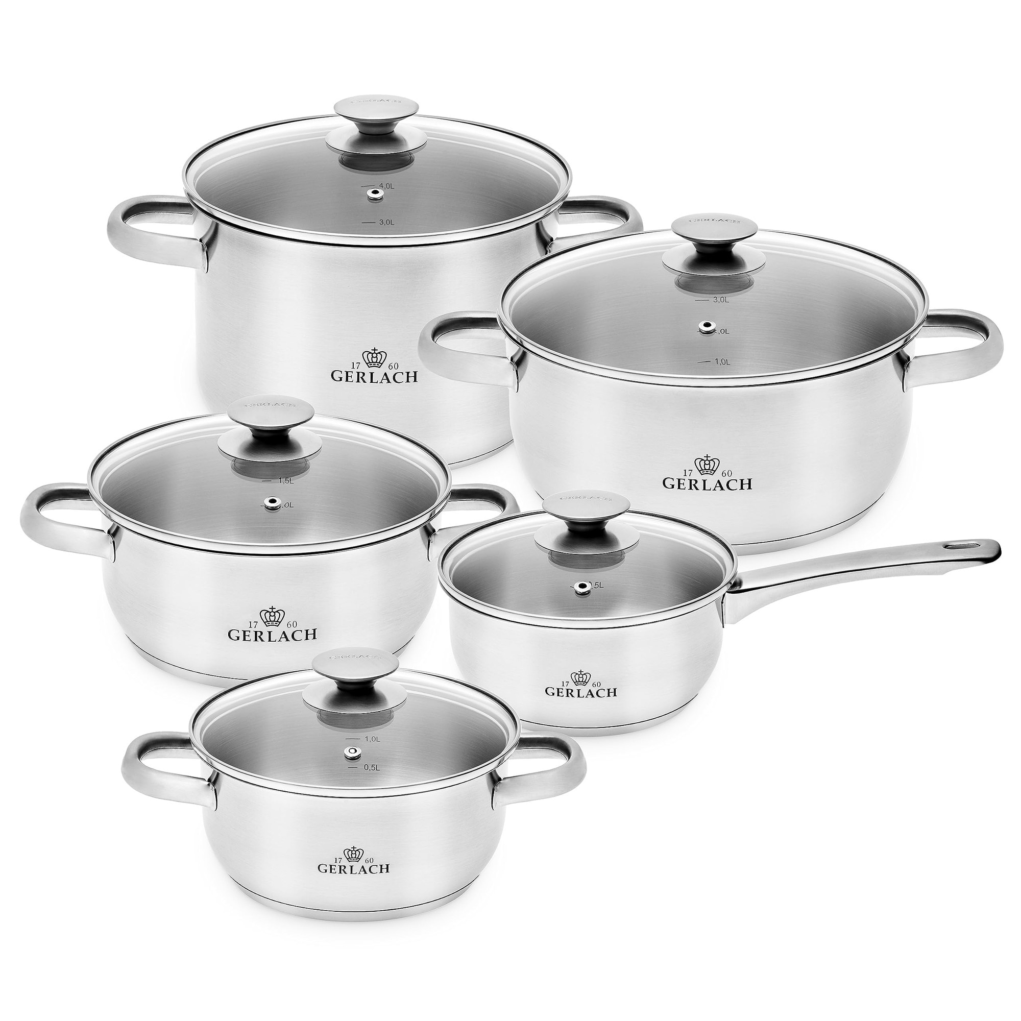 Set De Oale Gerlach First Pot Din Otel Inoxidabil, Potrivit Pentru