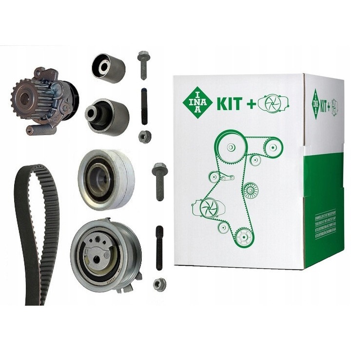Komplett vezérműszíj + vízpumpa szett INA, 160 fogú, 30mm, Audi A4 B8-hoz