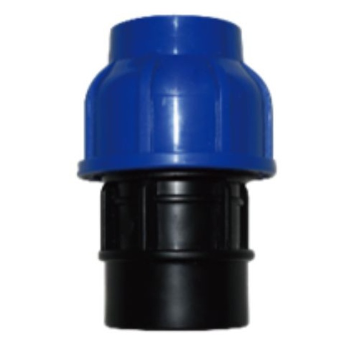 HDPE kompressziós csatlakozó, belső menettel, 20 mm x 1/2"-os csőátmérővel, vízvezeték-szereléshez