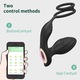 Inel penis Vibrator, Excitat®, 9+3 moduri de vibratie, masaj de prostata, Stimulare Multipla, Rezistent la Apa, Cu stimulator anal, Telecomanda APP, ABS+silicon medical, design ergonomic, incarcare USB, Pentru barbati si cupluri Jucarii sexuale, Negru