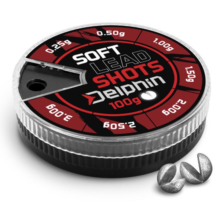 Plumbi echilibrare linie Delphin SOFT (Cutie Rosie), 100g, 0,25-3,0g