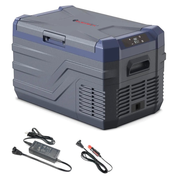 Lada frigorifica electrica Flexzon - 12V/24V, 100/240V, 26.8 litri - Gri