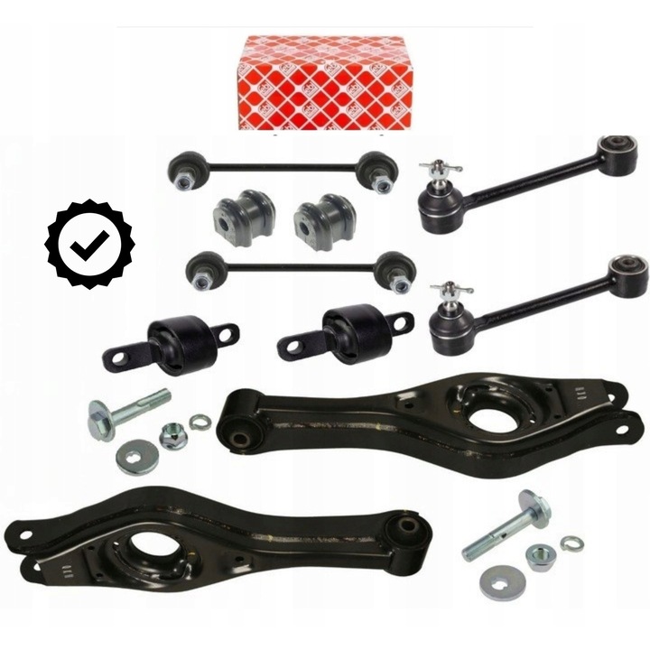 Комплект окачване Hyundai i30, Kia Ceed, 4x щанги, 2x лостове, 2x гумени амортисьори, 2x болтове, 2006-2012