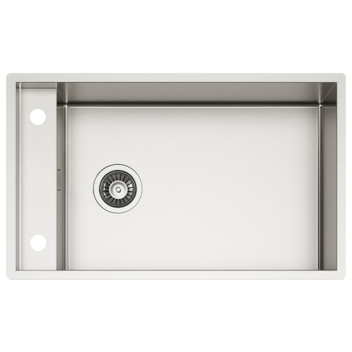 Chiuveta bucatarie inox CookingAid TASCA PHANTOM SIDE PA60 INVISIBLE, 720 x 440 x 200mm, cu montaj pe blat, sub blat, la nivelul blatului sau sub geam si accesorii montaj