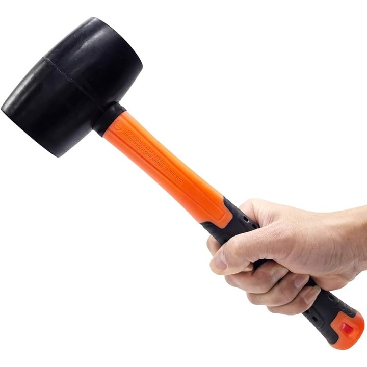 Ciocan de cauciuc cu maner din fibra de sticla 500gr