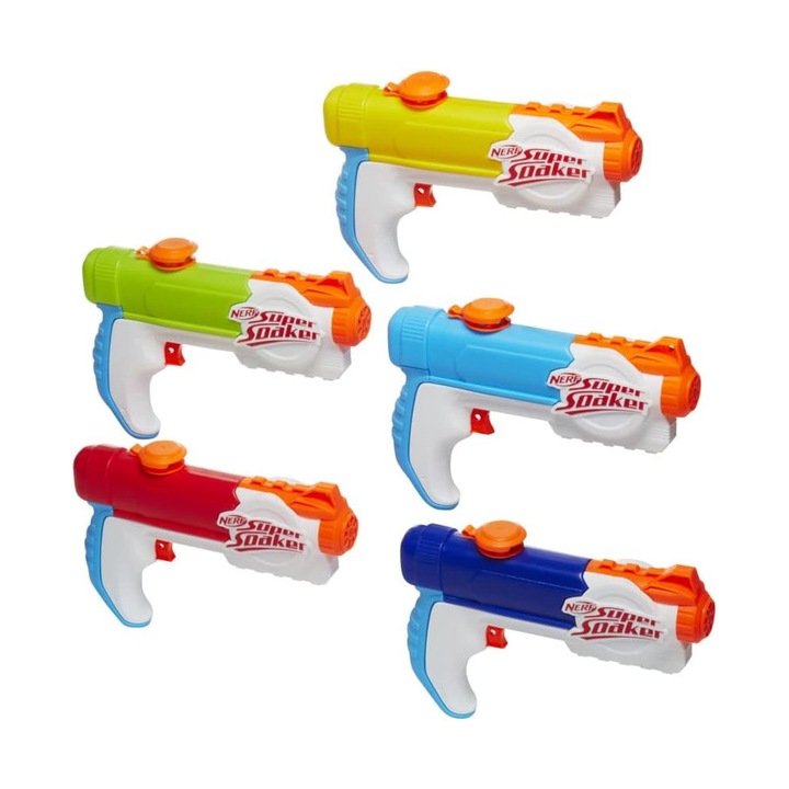 Set 5 pistoale apa, Nerf Super Soaker Pirania, 177 ml, multicolor, 21.5x15.5x3.5 cm