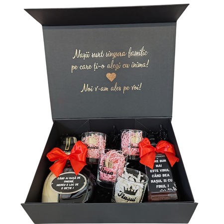Set de 4 pahare personalizate pentru nași